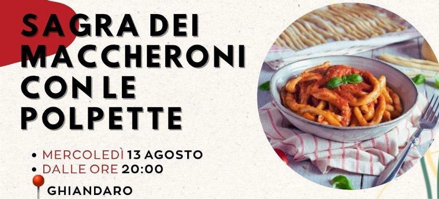 Locandina della sagra dei maccheroni e delle polpette