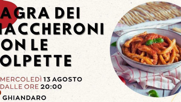 Locandina della sagra dei maccheroni e delle polpette