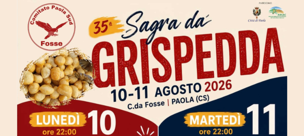 Sagra della Grispeddra a Paola Locandina Sagra della Grispeddra a Paola