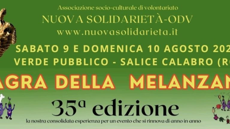 locandina della sagra della melanzana Salice Calabro