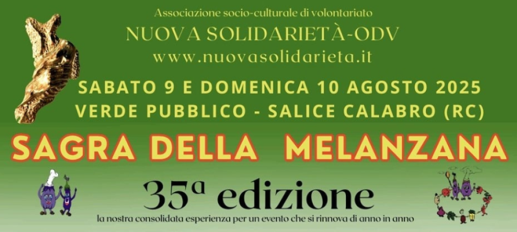 locandina della sagra della melanzana Salice Calabro