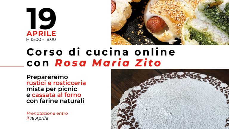 Corso di cucina online con Rosa Maria Zito 19 Aprile - evento